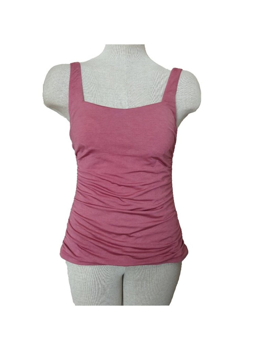 Athleta Tankini Top Swimwear SZ 34 B/C (M) Rose Pink  Adjustable Strap-lp